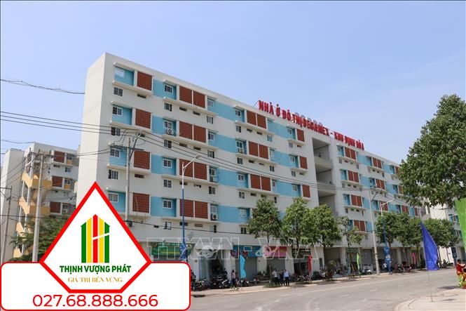 Khu nhà ở xã hội giá rẻ tại phường Định Hòa, thành phố Thủ Dầu Một, tỉnh Bình Dương hầu hết đã có chủ. Ảnh: Chí Tưởng -TTXVN