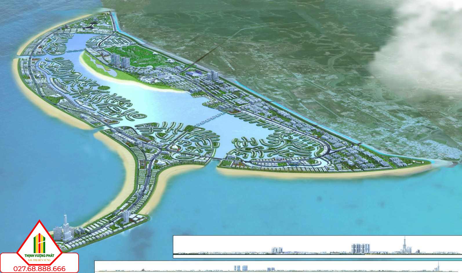 Phối cảnh Khu đô thị du lịch biển Cần Giờ rộng 2.870 ha. Ảnh: UBND huyện Cần Giờ